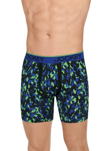 41orhpf qvl 1.jpg Jockey Men's Chafe Proof Pouch Microfiber Underwear - 6" Boxer Brief - 3 Pack - Comfortable Moisture Wicking - All-Day C