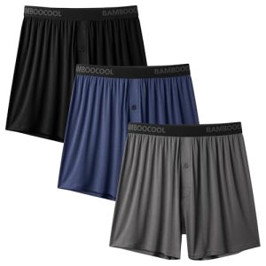 The Forest Stewardship Council Men's Bamboo Cooler Boxer Shorts Pack of 3 or 5 Soft Comfortable Breathable Loose Fit St
