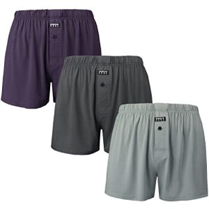 Men's Bamboo Cool Boxers Underwear Loose Fit for Men | Men's Bamboo Cool Boxer Shorts Classic Lounge Loose Stretch Shor