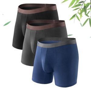David Archy Mens Wicking Moisture Cooling Boxer Briefs with Bamboo Support Pouch Fly | David Archy Mens Bamboo Boxer Br