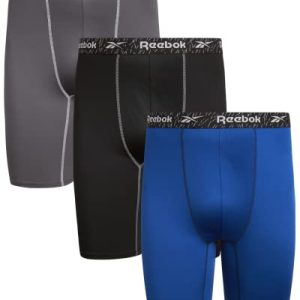Reebok Men's 3 Pack Long Leg Boxer Briefs - Big and Tall Performance Underwear for Men (2XL – 4XL)