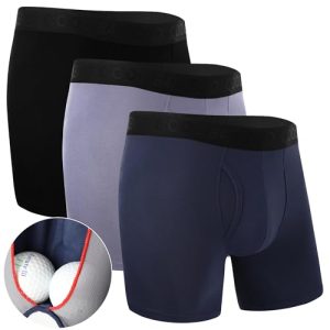 Bamboo Cool Men's Boxer Brief Support Pouch Breathable Underwear - 3 Pack | Bamboo Cool Mens Underwear Breathable Suppo