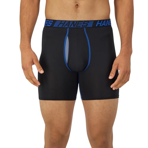 41uep66ussl.jpg Hanes Men's Total Support Pouch Boxer Briefs X-Temp Cooling 3-Pack | Hanes Men's Total Support Pouch Boxer Briefs Moist