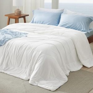 Bedsure Cooling Comforter Queen Size - GentleSoft Moisture Wicking Cooling Blanket for Hot Sleepers