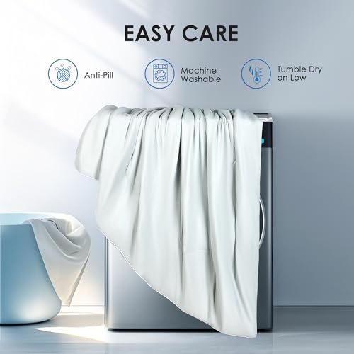 41ub2puwksl.jpg Double Sided Cooling Blankets for Hot Sleepers | Soft Breathable Ice Blanket for Summer | Silky and Lightweight Queen S