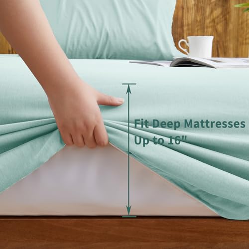 41vd2ij7cal 1.jpg Horbaunal Ultra Soft & Cooling Queen Size Rayon Derived from Bamboo Bed Sheets - Luxury Silky Breathable Sheet Set | Ho