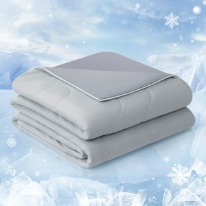 COHOME Cooling Comforter Queen/Full for Hot Sleeper and Night Sweats, Cold Touch Fabric Absorbs Body Heat, Double-Sided