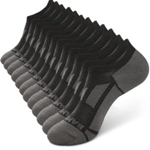 BAMBOO COOL Men's No-Show Socks Breathable Moisture-Wicking Non Slip Running Workout 6 Packs BAMBOO COOL Men's No-Show S