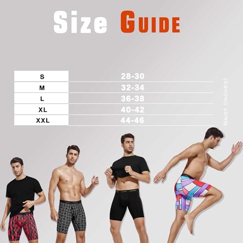 41xlaforezl 1.jpg Expertoftio Men's 9 Inch Long Leg Boxer Briefs for Men: Performance & Moisture Wicking, Anting Chafing Relief, Fly Desig