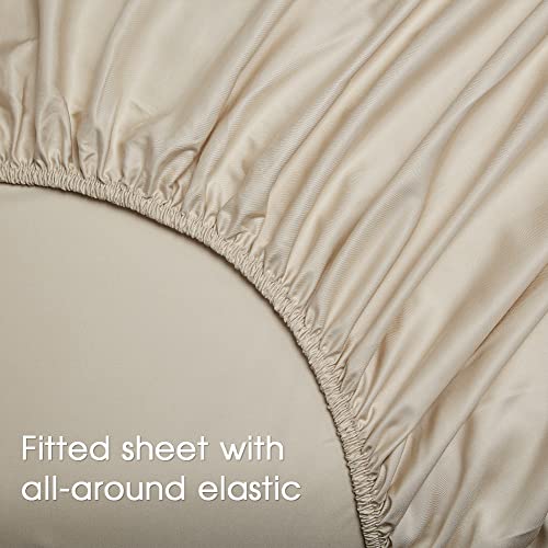 41y1wtsj2ol.jpg HYPREST King Size Bamboo Rayon Sheet Set - Deep Pocket Fits 18"-24" Mattress, Luxury Silky Soft Cooling Bed Sheets, Perf