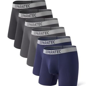 Men's Separatric Moisture Wicking Rayon Boxer Briefs for Ball Support | Separatric Men's Moisture Wicking Rayon Boxer B