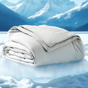 Bedsure Cooling Blankets for Hot Sleepers - Queen Size, Cold and Lightweight Gift for Night Sweats, Ice Cooled Breathabl