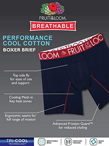 51 tjzztgql.jpg Fruit of the Loom Men's Performance Cooling Boxer Briefs