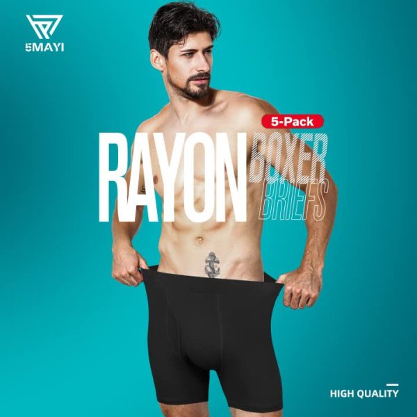 5Mayi Men's Cotton Boxer Briefs Regular Pack S M L XL XXL 5Mayi Men's Comfortable Cotton Boxer Briefs Regular Pack S M