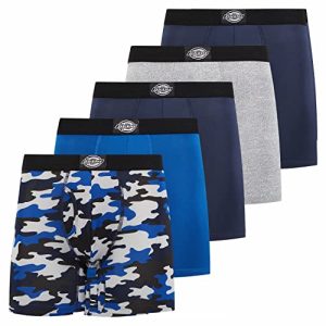 Dickies 5 Pack Mens Boxer Briefs With Pouch | Moisture Wicking Performance Underwear For Men