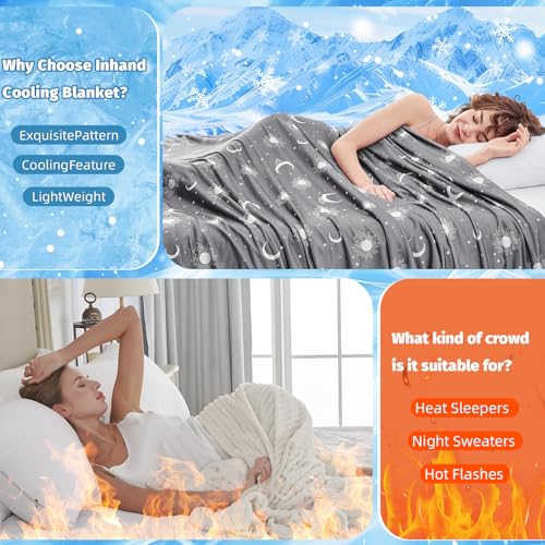 517d4wblw l.jpg Inhand Cooling Blanket Queen Size - Cooled Blanket for Hot Sleepers - Lightweight Breathable Summer Cooling Blanket to K