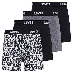 Levi's Breathable Stretch Mens Boxer Briefs 4 Pack for Comfortable Daily Wear