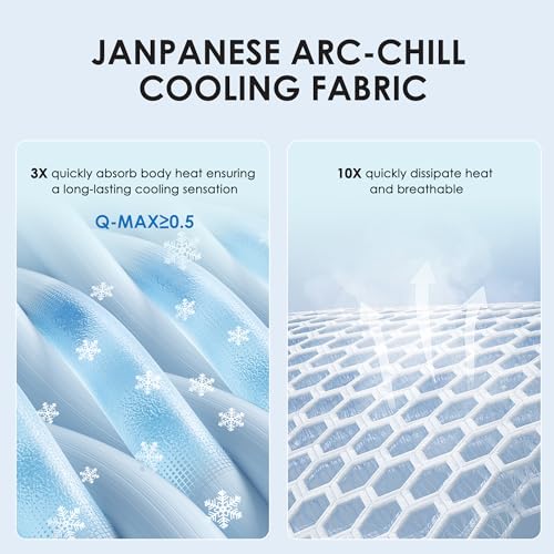 51fnmcrh34l.jpg Double Sided Cooling Blankets for Hot Sleepers | Soft Breathable Ice Blanket for Summer | Silky and Lightweight Queen S