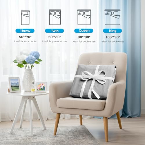 51n52v9s57l.jpg HYLEORY Cooling Blanket for Hot Sleepers, Summer Blanket Keep Body Cool for Night Sweats Light and Breathable Double Sid