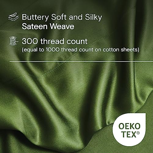 51nzy1dzltl 1.jpg DOZ King Sized Sheet Set for Organic Lovers - Buttery Soft, Cooling Bamboo Viscose Sheets - OEKO-TEX Certified - 3 Piece