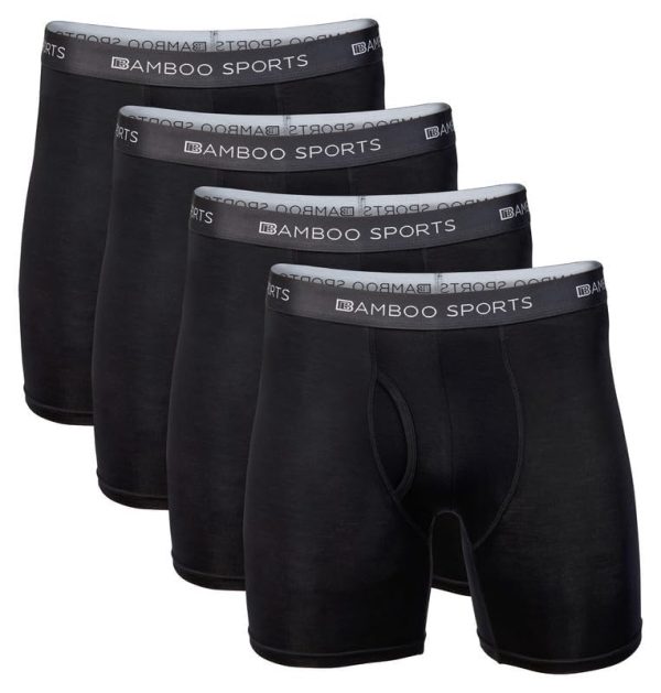 Bamboo Sports Mens 4 in. Bamboo Rayon Boxer Briefs for Comfort and Eco-Friendliness | Bamboo Sports Mens 4 in. Bamboo R