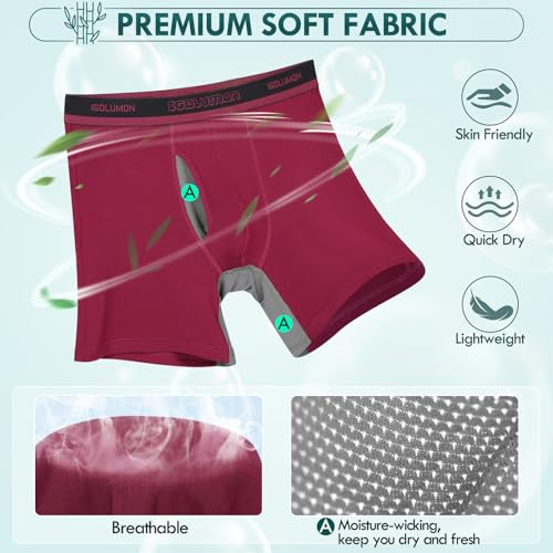 51xquyphk4l 4.jpg IGOLUMON Men's Breathable Soft Boxers 6 Pack Bamboo Rayon Underwear for Comfortable Daily Wear | IGOLUMON Men's Bamboo