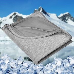 HOMFINE Cooling Blankets for Hot Sleepers - Thin Lightweight Breathable Soft Summer Blanket (Grey, 60 x 80 inches) OEKO-