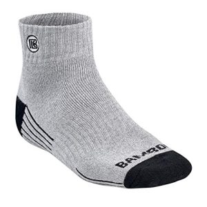 BAMBOO SPORTS B Premium Bamboo Crew Work Socks - Quarter High Moisture Wicking, Odor Eliminating for Men Athletes at Wor