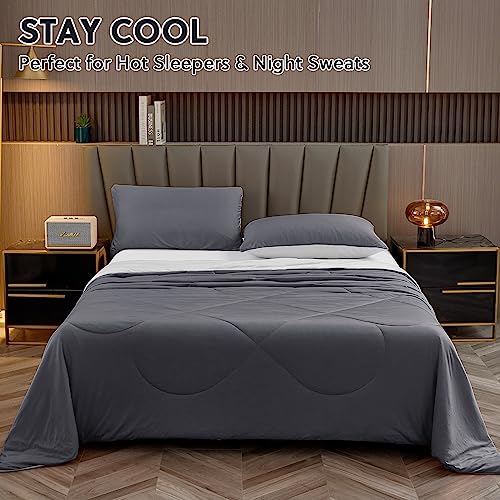 51i1dsfdull.jpg HOMFINE Cooling Comforter for Hot Sleepers | Japanese Double-Sided Cold Tech Fabric Cooling Blanket | Soft Breathable