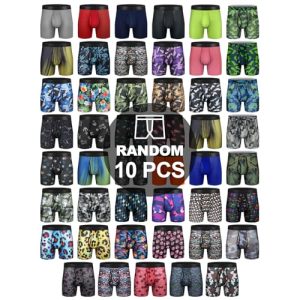 Longfor Men's Fast Dry Mesh Boxer Briefs No Ride-up Sport Underwear with Fly 6'' for Men Longfor Men's Boxer Briefs Fa