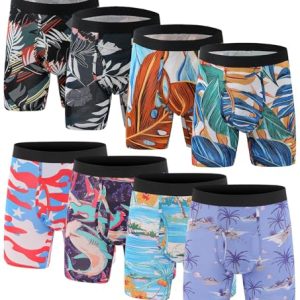 men's underwear boxer briefs bamboo viscose trunks soft comfortable multipack | xaanelr men's underwear boxers soft bam