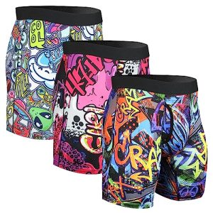 CHUAKIN Mens Athletic Underwear - Comfortable Boxer Briefs for Men, Long Leg Trunks Design, Perfect for Fitness Enthusi